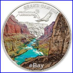 Cook Islands 2014 5$ Grand Canyon with Marble inlay Silver Coin Proof