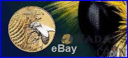 Cook Islands 2014 5$ Shades of Nature Bee Gold Gilded Silver Proof Coin
