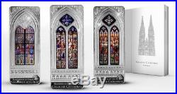 Cook Islands 2014 GIANTS WINDOWS OF HEAVEN Cologne Cathedral 3x3oz Silver Coins