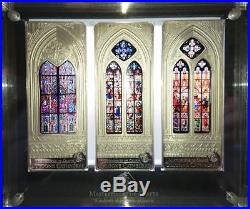 Cook Islands 2014 GIANTS WINDOWS OF HEAVEN Cologne Cathedral 3x3oz Silver Coins