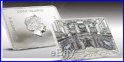 Cook Islands 2014 Grand Interiors Palace of Caserta 2.5 Oz Silver Coin Marble
