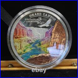 Cook Islands 2014 Silver. 925 Spectacular Landscapes Grand Canyon $5 Proof Coin