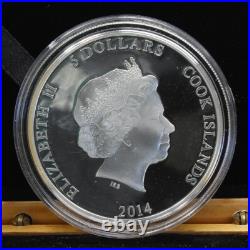 Cook Islands 2014 Silver. 925 Spectacular Landscapes Grand Canyon $5 Proof Coin