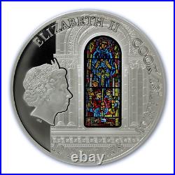 Cook Islands 2014 Windows of Heaven Basilica Sacre Coeur Paris Silver Coin 12