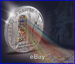 Cook Islands 2014 Windows of Heaven Sacre Coeur Montmartre 50g Silver Proof Coin