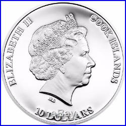 Cook Islands 2015 10$ Famous Diamonds Great Star of Africa 2oz Proof Silver Coin