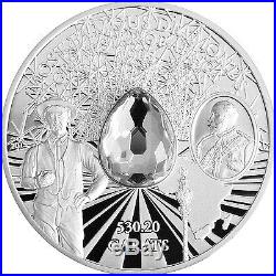 Cook Islands 2015 10$ Great Star of Africa Diamond 2oz Silver Coin Proof
