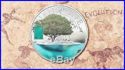 Cook Islands 2015 $10 Nano Life The Evolution Nano Chip Proof 50g Silver Coin