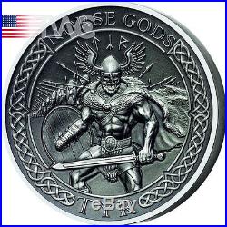 Cook Islands 2015 10$ The Norse Gods Tyr Antique finish Silver Coin