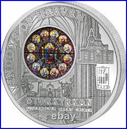 Cook Islands 2015 10$ Windows of Heaven Storkyrkan Church Silver Coin 15