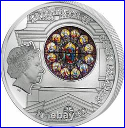 Cook Islands 2015 10$ Windows of Heaven Storkyrkan Church Silver Coin 15