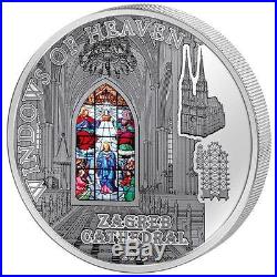 Cook Islands 2015 $10 Windows of Heaven Zagreb Cathedral 50g Silver Proof Coin