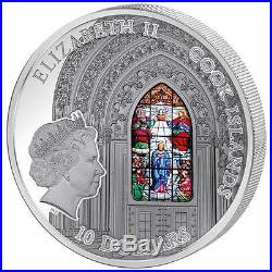 Cook Islands 2015 $10 Windows of Heaven Zagreb Cathedral 50g Silver Proof Coin