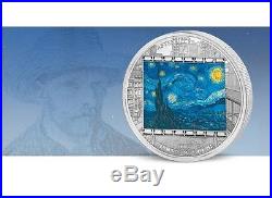 Cook Islands 2015 20$ Masterpieces Starry Nigh Van Gogh Proof 3 Oz Silver Coin
