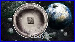 Cook Islands 2015 5 $ Chondrite Impact Meteorite Silver Coin