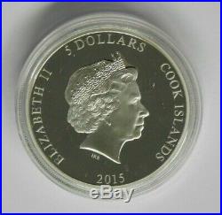 Cook Islands 2015 $5 Magnificent Life Peacock 1 Oz Silver Coin Proof Limited