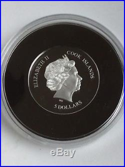Cook Islands 2015 $5 Murrine Millefiori Glass Art 20 g Silver Proof Coin Nice
