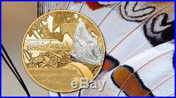 Cook Islands 2015 $5 Shades of Nature Butterfly Proof Silver Coin Gold Gilded