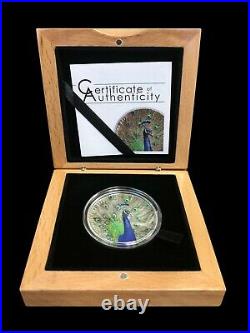 Cook Islands (2015) Magnificent Life Peacock 1oz silver coin (5 NZ$)