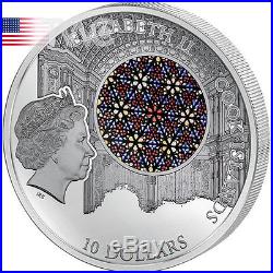 Cook Islands 2016 10$ La Seu Cathedral Palma Windows of Heaven Proof Silver Coin