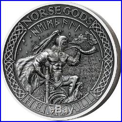 Cook Islands 2016 10$ Norse Gods V Heimdall 2oz Ultra High Relief Silver Coin