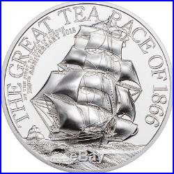 Cook Islands 2016 10$ Silver Coin The Great Tea Race 2Oz