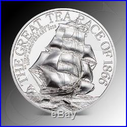Cook Islands 2016 $10 The Great Tea Race 2oz. 999 fine silver coin smartminting