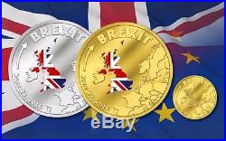 Cook Islands 2016 $1/5/20 Brexit Silver&Gold Proof Coin Set LIMETED