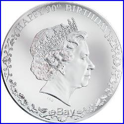 Cook Islands 2016 20$ Happy 90th Birthday Queen Elizabeth II 3oz Silver Coin