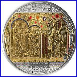 Cook Islands 2016 20$ MoA Shrine Three Holy Kings 3 oz Silver Gold Coin