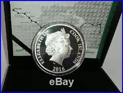 Cook Islands 2016 $25 TRANS-SIBERIAN RAILWAY Mother Of Pearl 5oz Silver Coin