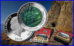 Cook Islands 2016 $25 TRANS-SIBERIAN RAILWAY Mother Of Pearl 5oz Silver Coin