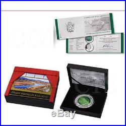 Cook Islands 2016 25$ Trans-Siberian Railway 5oz Mother of Pearl Proof Ag Coin