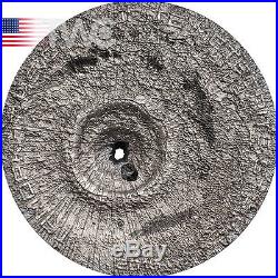 Cook Islands 2016 2$ Tamdakht Meteorite Strike Antique finish Silver Coin