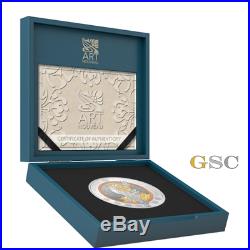 Cook Islands 2016 5$ Art Nouveau by Alphonse Mucha 2oz. 999 fine silver coin
