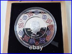 Cook Islands 2016 5$ Murrine Millefiori Glass Art 20 g. 999 Silver Coin