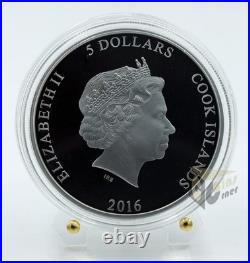 Cook Islands 2016 Guy Fawkes Mask 1 Oz Silver Black Proof Coin