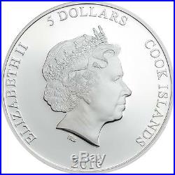 Cook Islands 2016 Magnificent Life Spider 2$ Silver 999 1Oz Silver Coin