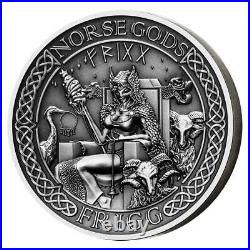 Cook Islands 2016 Norse Gods Frigg $10 High Relief 2 Oz Silver Coin NGC MS70