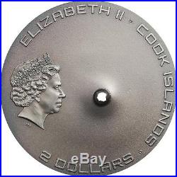 Cook Islands 2016 Tamdakht Meteorite 2$ Silver 999 1/2 Oz Silver Coin