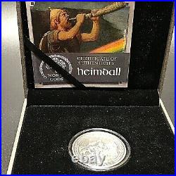 Cook Islands 2016 The Norse Gods Heimdall 2 oz Antique Finish Silver Coin