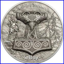 Cook Islands 2017 10$ Thor’s Hammer Mjollnir 2oz Silver Coin