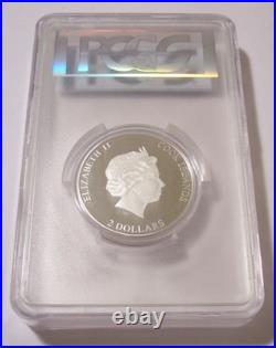 Cook Islands 2017 1/2 oz Silver $2 Quilling Art Bird Proof PR70 DCAM PCGS FS
