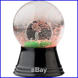 Cook Islands 2017 $1 Cherry Blossom Globe 1/10 Oz Prooflike Silver Coin