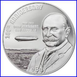 Cook Islands 2017 20$ 100th An. Graf Ferdinand von Zeppelin 3Oz 0.999 Silver Coin