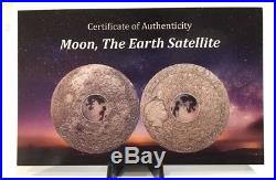 Cook Islands 2017 20$ Moon/Earth's Satellite 3oz Silver Coin MS-70 FDOI