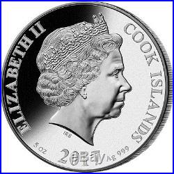 Cook Islands 2017 25$ Lunar 2017 Year Rooster Mother Pearl Proof Silver Coin