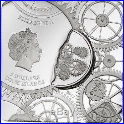 Cook Islands 2017, 5$ Time Capsule, 1oz silver, square coin