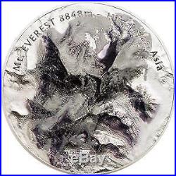 Cook Islands 2017 7 Summits Mt. Everest $25 5oz Silver Coin
