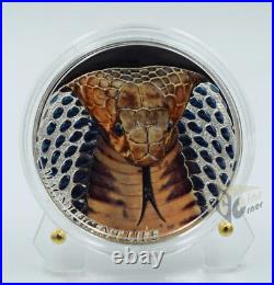 Cook Islands 2017 Cobra Snake Magnificent Life 1 Oz Silver Proof Coin